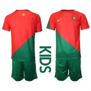 Portugal babykläder Hemmatröja barn VM 2022 Korta ärmar (+ Korta byxor)